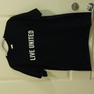 LIVE UNITED shirt, Large, pre- shrunk cotton, Anvil brand, EUC